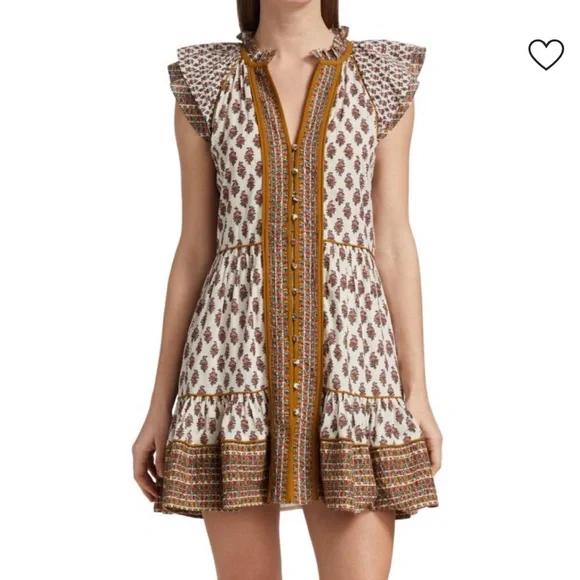 VERONICA BEARD Amoura boho Floral mini dress 2 - Picture 7 of 13